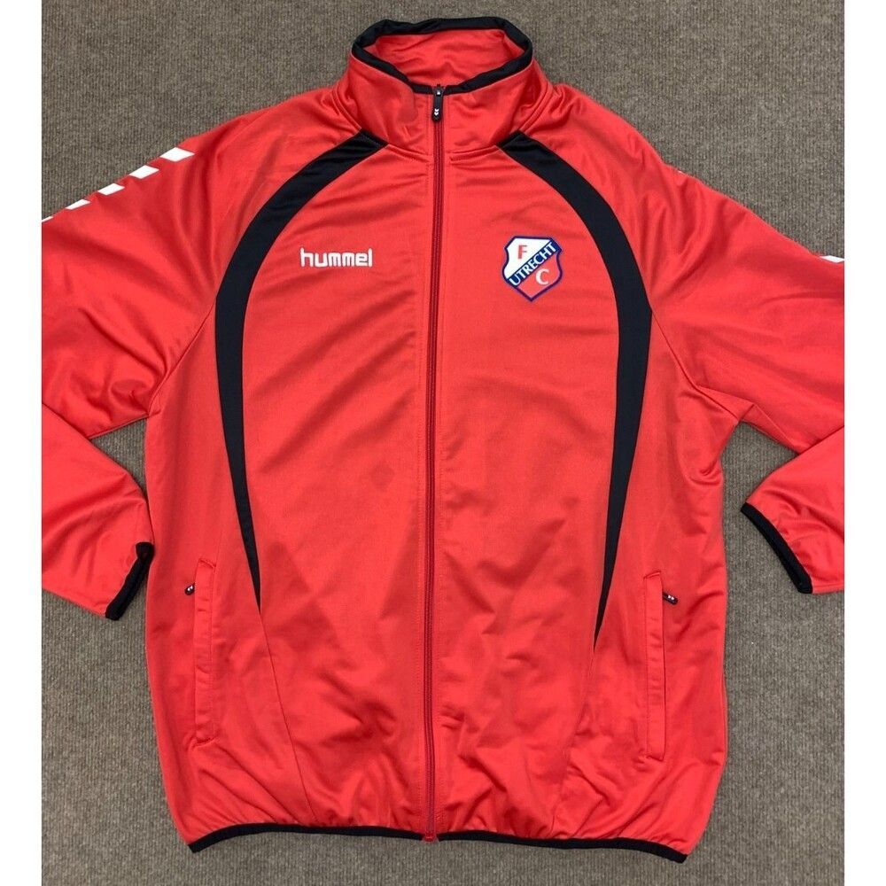 Hummel FC Utrecht Jacket Mens XXL Holland Football Soccer Training Track Zip-Up